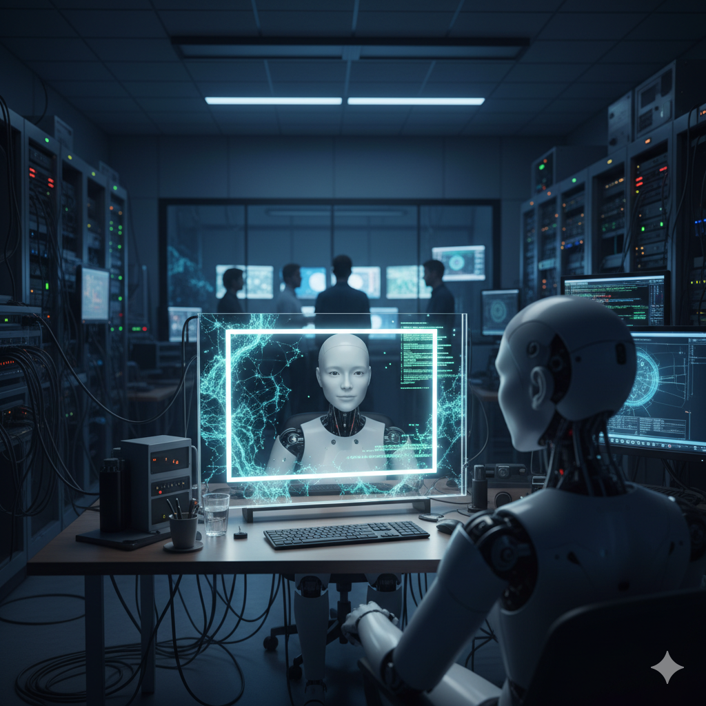 Quand l’intelligence artificielle se découvre un miroir